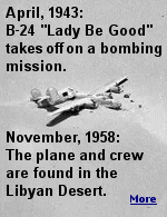 Evidence at the site indicated that the crew had become lost in the dark on return from Italy, and had flown over their base and southward into the desert. 